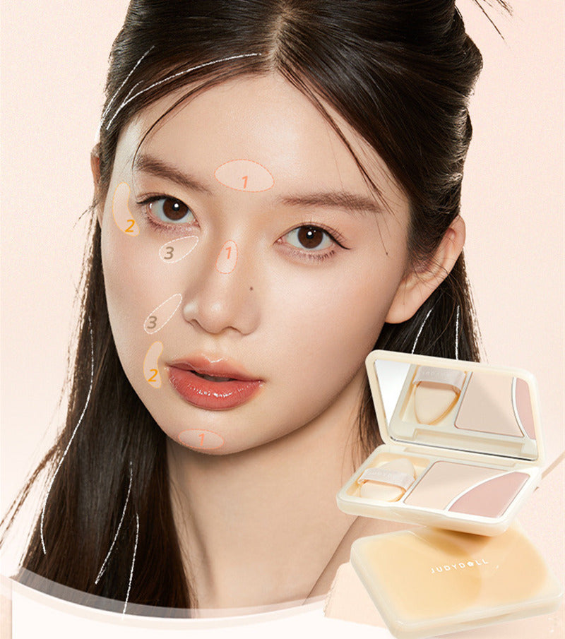 JUDYDOLL Two-Shade Matte Highlighter Palette T3131