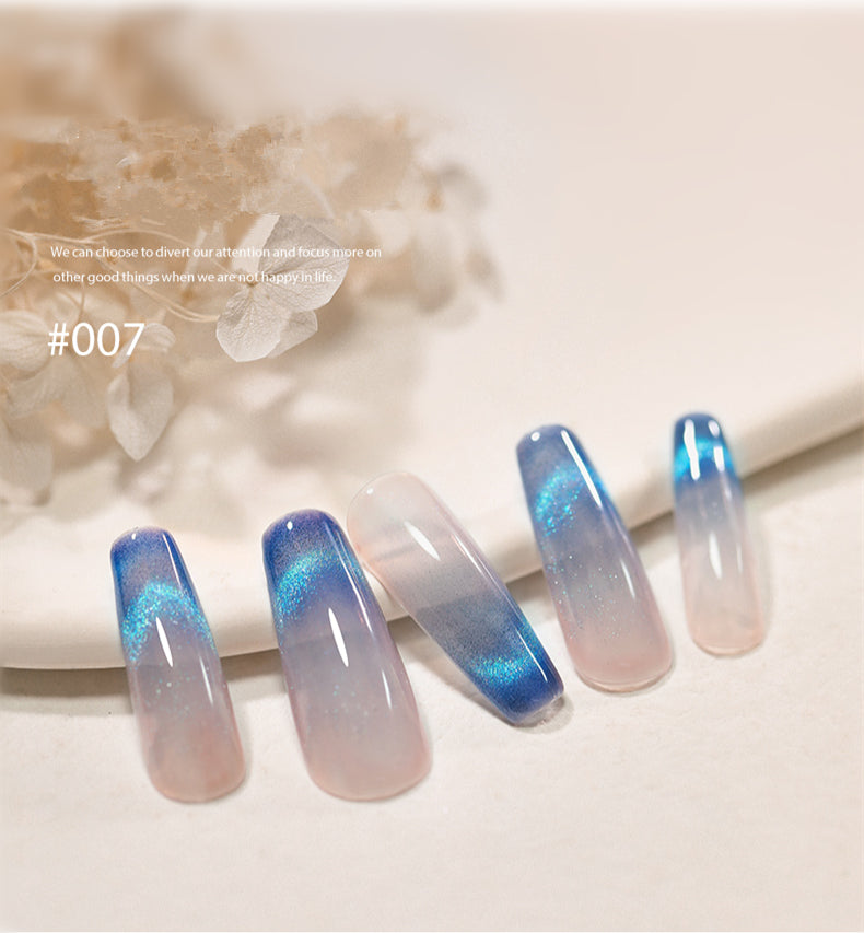KaSi 15ml Healthy Holographic Fog Shadow Cat Eye Gel Polish T2989