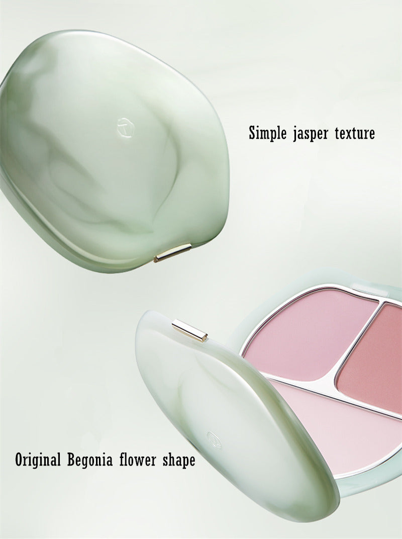 TIMAGE Green Jade Series Tri-Color Matte Blusher Palette T3129