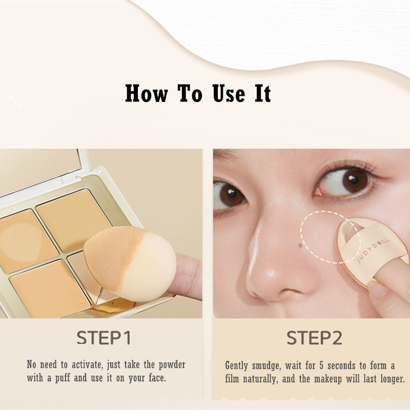 مجموعة خافي العيوب JUDYDOLL Leopard Cat Series بخمسة ألوان لتغطية كاملة T3145