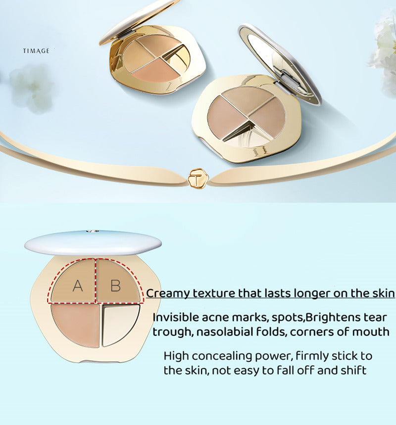 TIMAGE Tri-Color Flawless Correcting Concealer Palette T3123