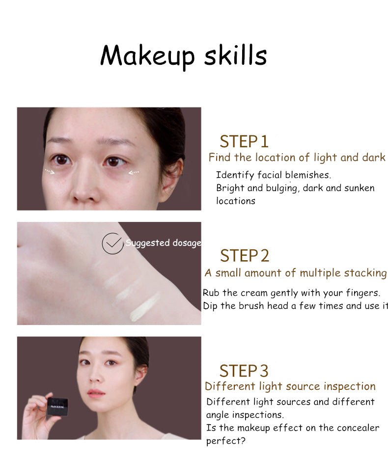 MAOGEPING Two-Color Flawless High Coverage Concealer Cream T3077