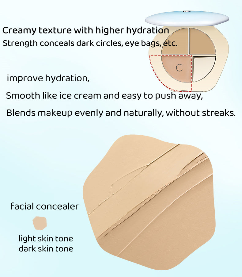 TIMAGE Tri-Color Flawless Correcting Concealer Palette T3123