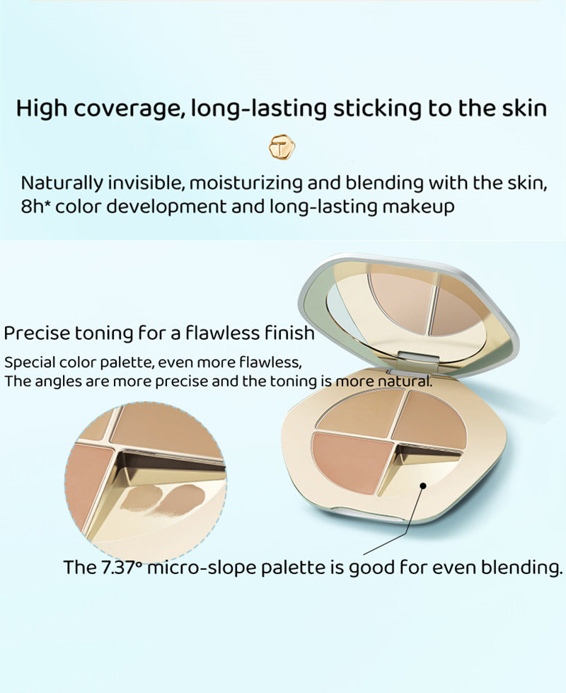 TIMAGE Tri-Color Flawless Correcting Concealer Palette T3123