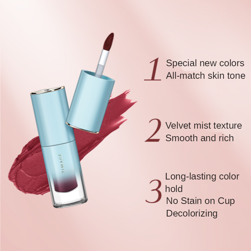 TIMAGE Soft Mist Velvet Matte Lip Glaze T3128