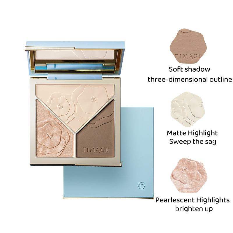 TIMAGE Matte & Shimmer Highlighter Contour Palette (3.0) T2912