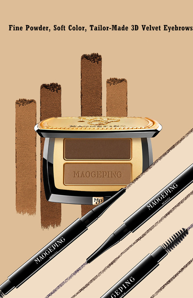MAOGEPING Sculpture Two-Color Eyebrow Powder Palette T3112