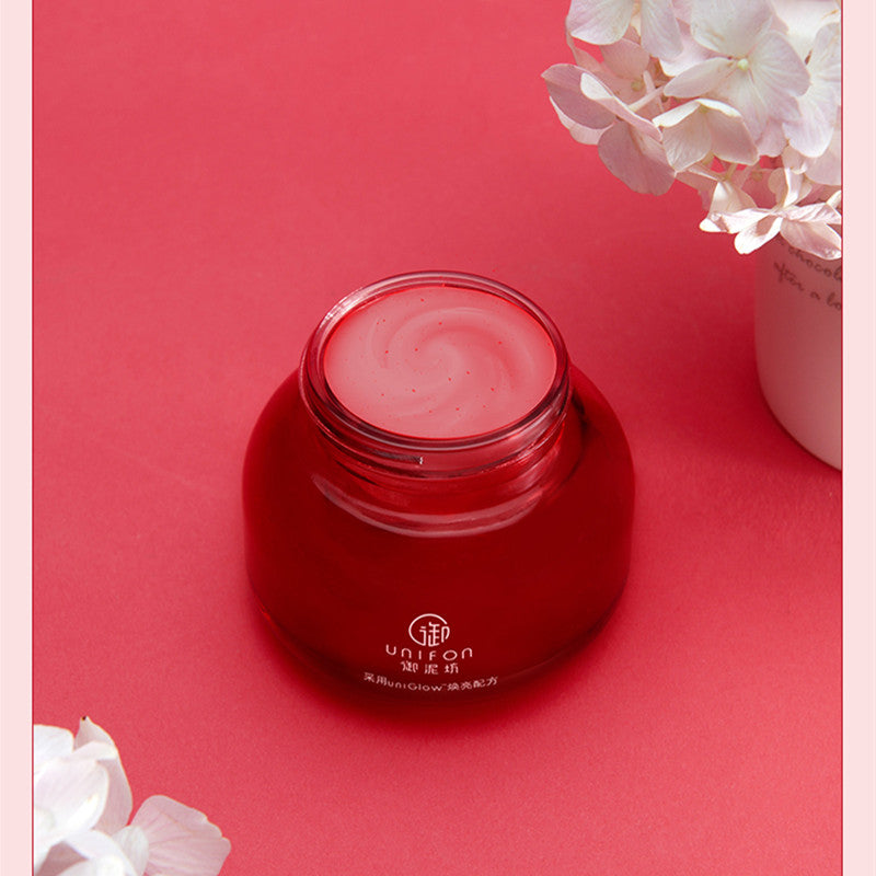 UNIFON 100g Red Pomegranate Brighten Sleeping Facial Mask Mud T2829