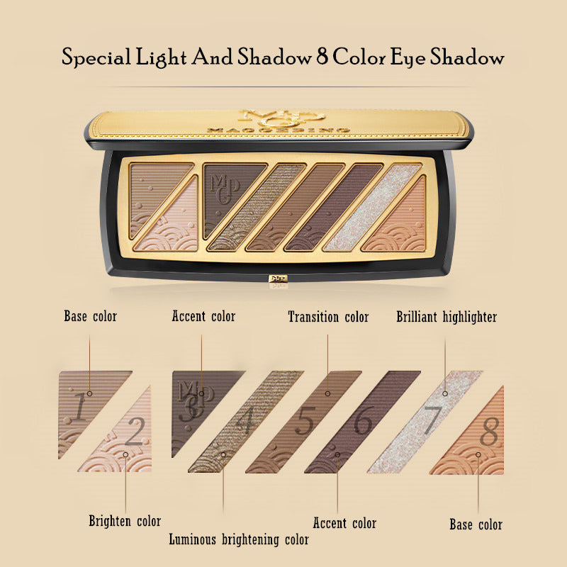 MAOGEPING Light Shadow 3D Nude Charm Eyeshadow Palette T3113