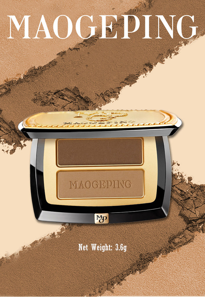 MAOGEPING Sculpture Two-Color Eyebrow Powder Palette T3112