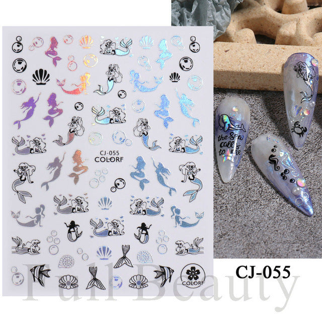 Buy BEAUTYBIGBANG 3D Cartoon Nail Art Stickers Stick Figures Theme