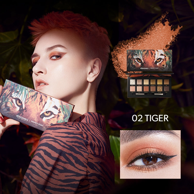 Perfect Diary X Discovery 12 farver øjenskyggepalette Cruelty-free T2284 