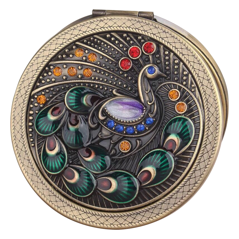 Russian Retro Portable Round Folding Mirror T2782