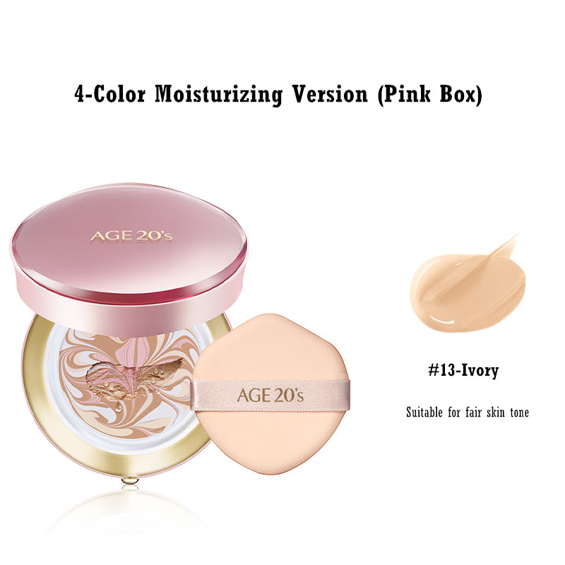 AGE 20's Signature 4-farvet fugtgivende concealer og oliekontrol luftpudefond T3012