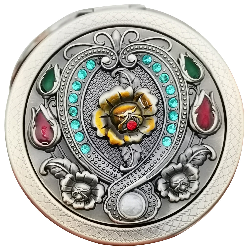 Russian Retro Portable Round Folding Mirror T2782