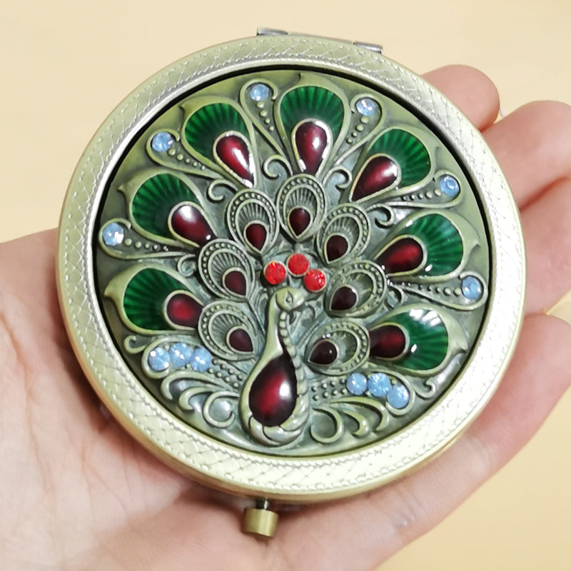 Russian Retro Portable Round Folding Mirror T2782