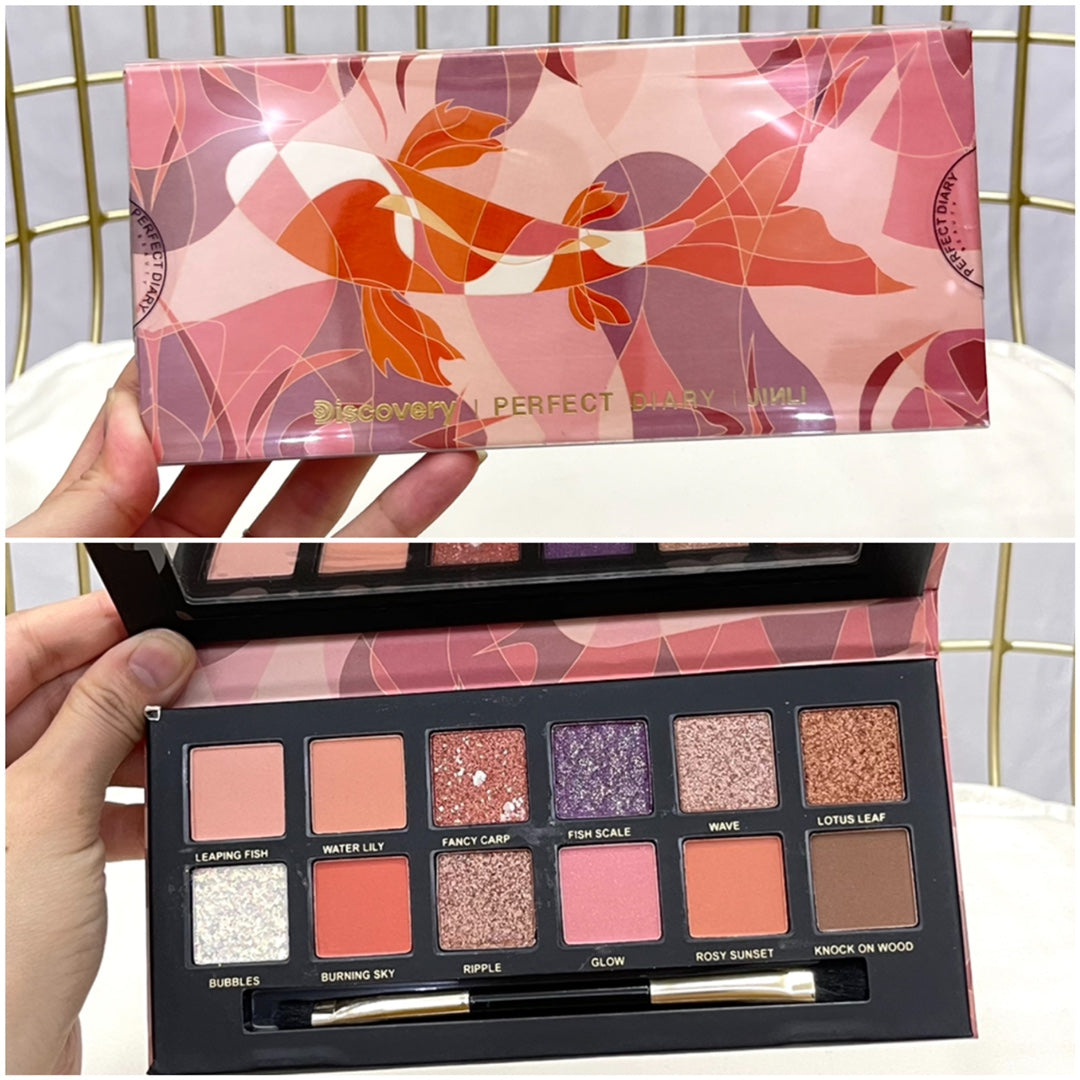 Perfect Diary X Discovery 12 farver øjenskyggepalette Cruelty-free T2284 