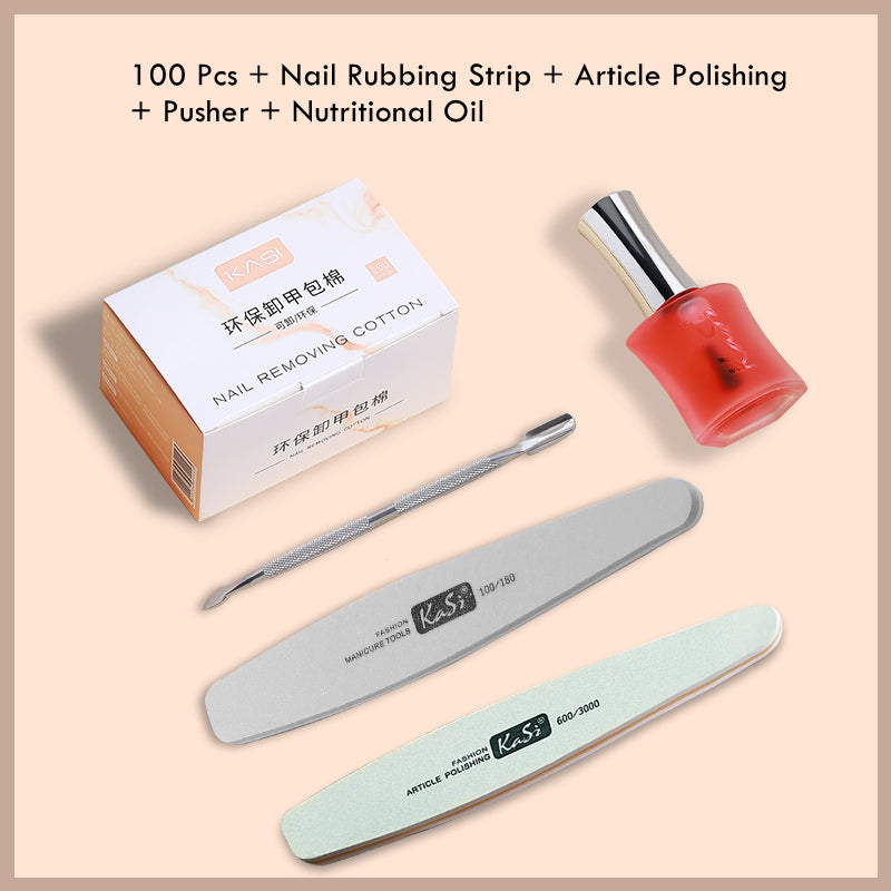 KaSi Eco-friendly Disposable Gel Polish Remover Wraps Pads & Tools T2640