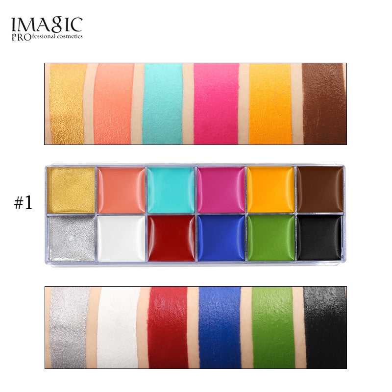 IMAGIC 12 Colors Flash Tattoo Face Body Paint T1911