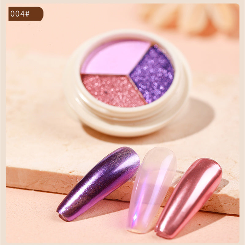 KaSi 7ml Three-Color Aurora Mirror Nail Powder T2650