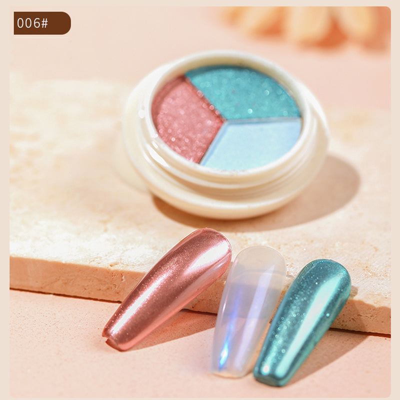 KaSi 7ml Three-Color Aurora Mirror Nail Powder T2650