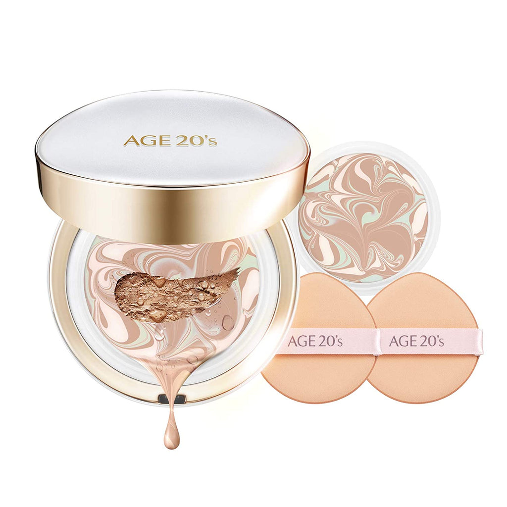 AGE 20's Signature 3-Color Oil Control Air Cushion Foundation With Refill T1968