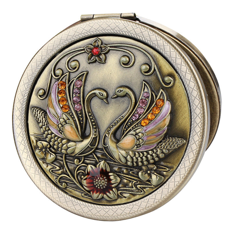 Russian Retro Portable Round Folding Mirror T2782