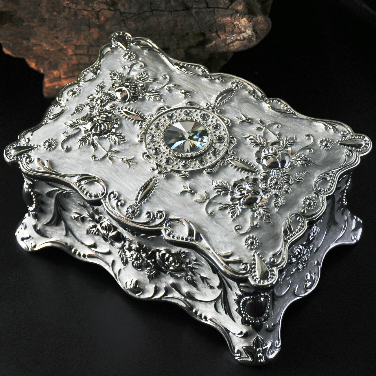 * vintage Jewelry box ୨୧ * 陶器製の小さな パニエ Amazon.com: Hipiwe Vintage Round Jewelry Box Small Trinket